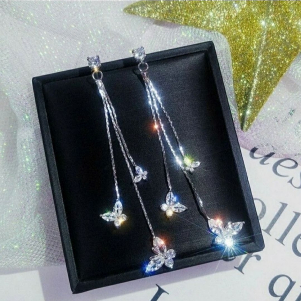 Crystal Butterfly Tassels